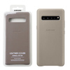 Samsung Galaxy S10 5G etui skórzane Leather Cover EF-VG977LJEGWW - ciemnobeżowe