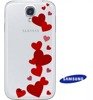 Samsung Galaxy S4 etui Flip Cover EF-FI950BW - biały z sercami