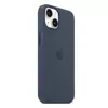 Silikonowe etui Apple Silicone Case MagSafe do iPhone 14 - niebieskie (Storm Blue) [OUTLET]