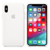 Silikonowe etui Apple Silicone Case do iPhone XS - białe (White)