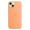 Silikonowe etui Apple iPhone 15 Plus Silicone Case MagSafe - pomarańczowe (Orange Sorbet)