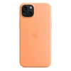 Silikonowe etui Apple iPhone 15 Plus Silicone Case MagSafe - pomarańczowe (Orange Sorbet)