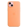 Silikonowe etui Apple iPhone 15 Plus Silicone Case MagSafe - pomarańczowe (Orange Sorbet)