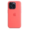 Silikonowe etui Apple iPhone 15 Pro Silicone Case MagSafe - różowe (Guava)