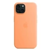 Silikonowe etui Apple iPhone 15 Silicone Case MagSafe - pomarańczowe (Orange Sorbet)