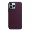 Skórzane etui Apple Leather Case MagSafe do iPhone 13 Pro Max - fioletowe (Dark Cherry)