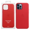 Skórzane etui Apple iPhone 12 Pro Max Leather Case MagSafe - czerwone (Scarlet)