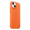 Skórzane etui Apple iPhone 14 Leather Case MagSafe - pomarańczowe (Orange)