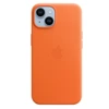 Skórzane etui Apple iPhone 14 Leather Case MagSafe - pomarańczowe (Orange)