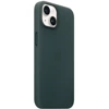 Skórzane etui Apple iPhone 14 Leather Case MagSafe - zielone (Forest Green) 
