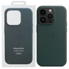 Skórzane etui Apple iPhone 14 Pro Leather Case MagSafe - zielone (Forest Green)