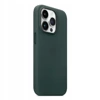 Skórzane etui Apple iPhone 14 Pro Leather Case MagSafe - zielone (Forest Green)