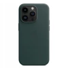 Skórzane etui Apple iPhone 14 Pro Leather Case MagSafe - zielone (Forest Green)