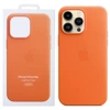 Skórzane etui Apple iPhone 14 Pro Max Leather Case MagSafe - pomarańczowe (Orange)