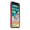Skórzane etui Apple iPhone X Leather Case - ciemnoróżowe (Pink Fuchsia)