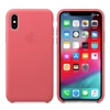 Skórzane etui Apple iPhone XS Leather Case - różowe (Peony Pink)