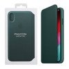 Skórzane etui Apple iPhone XS Max Leather Folio - zielone (Forest Green)