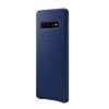 Skórzane etui na telefon Samsung Galaxy S10 Leather Cover - granatowe (Navy)