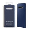 Skórzane etui na telefon Samsung Galaxy S10 Leather Cover - granatowe (Navy)